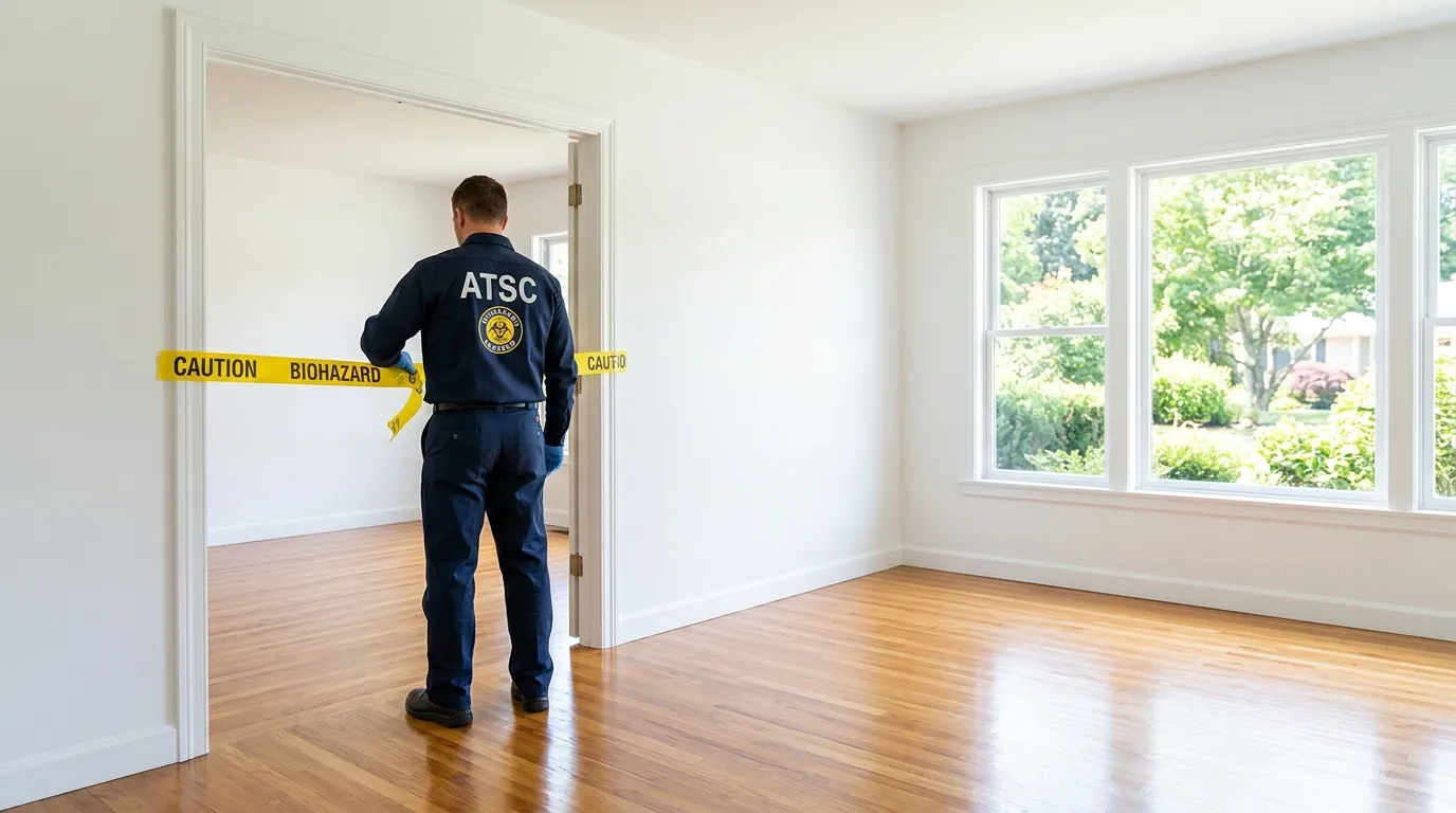 Certified biohazard cleanup crew performing Crime Scene Cleanup in Paschall